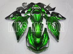 Kawasaki ZX14R 2012-2023 Injection ABS Fairing - Flame - Green - MFS8412
