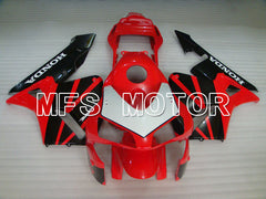 Honda CBR600RR 2003-2004 ABS-Einspritzverkleidung - Fabrikstil - Rot Schwarz Weiß - MFS2087