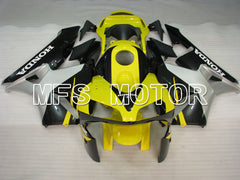 Carénage ABS injecté Honda CBR600RR 2003-2004 - Style usine - Jaune Argent Noir - MFS2100