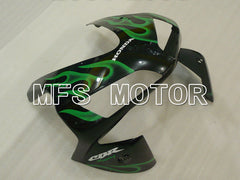 Carénage ABS injecté Honda CBR600RR 2003-2004 - Flamme - Noir Vert - MFS2105