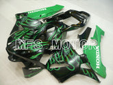 Carénage ABS injecté Honda CBR600RR 2003-2004 - Flamme - Noir Vert - MFS2105