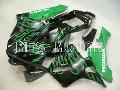 Carénage ABS injecté Honda CBR600RR 2003-2004 - Flamme - Noir Vert - MFS2105