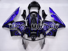 Carénage ABS injecté Honda CBR600RR 2003-2004 - Flamme - Bleu Noir - MFS2115