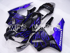Carénage ABS injecté Honda CBR600RR 2003-2004 - Flamme - Bleu Noir - MFS2115