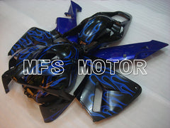 Honda CBR600RR 2003-2004 ABS Injection Fairing - Flame - Black Blue - MFS2130