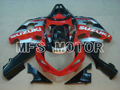 Suzuki GSXR600 2001-2003 Injection ABS Fairing - Factory Style - Black Red Silver - MFS2132