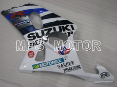 Suzuki GSXR600 2001-2003 Injection ABS verkleidung - Factory Style - Weiß Blau - MFS2144