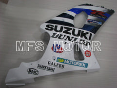 Carénage ABS injecté Suzuki GSXR750 2000-2003 - Style usine - Blanc Bleu - MFS6958