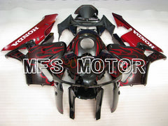 Carénage ABS injecté Honda CBR600RR 2005-2006 - Flamme - Rouge Noir - MFS2154