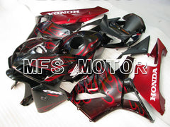 Carénage ABS injecté Honda CBR600RR 2005-2006 - Flamme - Rouge Noir - MFS2154
