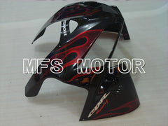 Carénage ABS injecté Honda CBR600RR 2005-2006 - Flamme - Rouge Noir - MFS2158