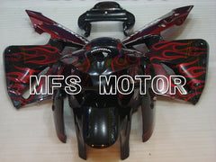 Carénage ABS injecté Honda CBR600RR 2005-2006 - Flamme - Rouge Noir - MFS2158