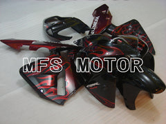 Carénage ABS injecté Honda CBR600RR 2005-2006 - Flamme - Rouge Noir - MFS2158