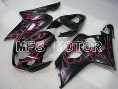 Suzuki GSXR600 GSXR750 2004-2005 Injection ABS verkleidung - Flamme - Schwarz Rot - MFS2239