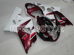 Suzuki GSXR600 GSXR750 2004-2005 Injection ABS verkleidung - Factory Style - Weiß Rotwein - MFS2295