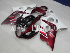 Suzuki GSXR600 GSXR750 2004-2005 Injection ABS verkleidung - Factory Style - Weiß Rotwein - MFS2295