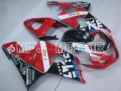 Suzuki GSXR600 GSXR750 2004-2005 Injection ABS verkleidung - Schale - Schwarz Rot - MFS2297