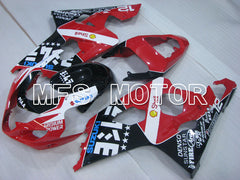 Suzuki GSXR600 GSXR750 2004-2005 Injection ABS verkleidung - Schale - Schwarz Rot - MFS2297