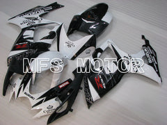 Suzuki GSXR600 GSXR750 2006-2007 Injection ABS Fairing - Corona - Black White - MFS2320