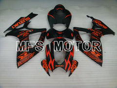 Suzuki GSXR600 GSXR750 2006-2007 Injection ABS verkleidung - Corona - Schwarz Matt - MFS2323