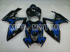 Suzuki GSXR600 GSXR750 2006-2007 Injection ABS verkleidung - Factory Style - Schwarz Blau - MFS2336