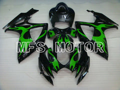 Suzuki GSXR600 GSXR750 2006-2007 Injection ABS verkleidung - Factory Style - Schwarz Grün - MFS2337