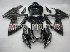 Suzuki GSXR600 GSXR750 2006-2007 Injection ABS verkleidung - Factory Style - Schwarz Grau - MFS2339