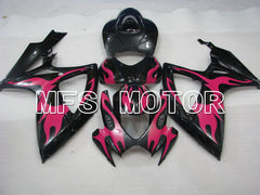 Carénage ABS injecté Suzuki GSXR600 GSXR750 2006-2007 - Style usine - Noir Rose - MFS2340