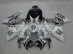 Suzuki GSXR600 GSXR750 2006-2007 Injection ABS Fairing - Lucky Strike - Black White - MFS2350