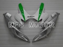 Suzuki GSXR600 GSXR750 2006-2007 Injection ABS verkleidung - Factory Style - Weiß Grün Silber - MFS2352