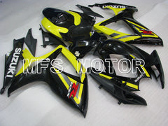Suzuki GSXR600 GSXR750 2006-2007 Injection ABS verkleidung - Factory Style - Schwarz Gelb - MFS2353
