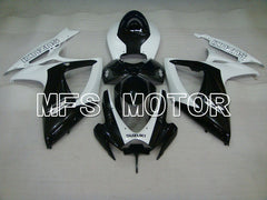Carénage ABS injecté Suzuki GSXR600 GSXR750 2006-2007 - Style usine - Noir Blanc - MFS2358