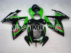 Carénage ABS injecté Suzuki GSXR600 GSXR750 2006-2007 - Style usine - Noir Vert - MFS2364