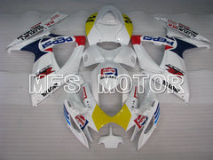 Suzuki GSXR600 GSXR750 2006-2007 Injection ABS verkleidung - PEPSI - Weiß - MFS2366