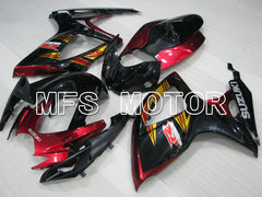 Suzuki GSXR600 GSXR750 2006-2007 Injection ABS verkleidung - Factory Style - Schwarz Rotweinfarbe - MFS2371