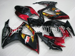 Suzuki GSXR600 GSXR750 2006-2007 Injection ABS verkleidung - Factory Style - Schwarz Rotweinfarbe - MFS2371