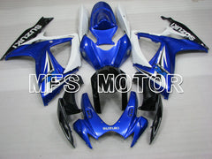Carénage ABS injecté Suzuki GSXR600 GSXR750 2006-2007 - Style usine - Bleu Blanc - MFS2378