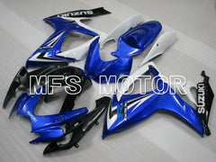 Carénage ABS injecté Suzuki GSXR600 GSXR750 2006-2007 - Style usine - Bleu Blanc - MFS2378