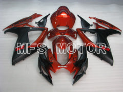 Suzuki GSXR600 GSXR750 2006-2007 Injection ABS verkleidung - Factory Style - Schwarz Rotweinfarbe - MFS2383