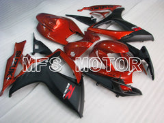 Suzuki GSXR600 GSXR750 2006-2007 Injection ABS verkleidung - Factory Style - Schwarz Rotweinfarbe - MFS2383