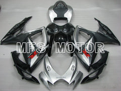 Suzuki GSXR600 GSXR750 2006-2007 Injection ABS verkleidung - Factory Style - Schwarz Silber - MFS2386