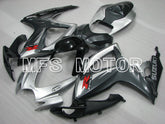 Suzuki GSXR600 GSXR750 2006-2007 Injection ABS verkleidung - Factory Style - Schwarz Silber - MFS2386