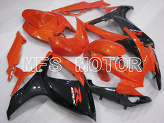 Carénage ABS injecté Suzuki GSXR600 GSXR750 2006-2007 - Style usine - Noir Orange - MFS2392