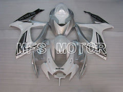 Suzuki GSXR600 GSXR750 2006-2007 Injection ABS verkleidung - Factory Style - Weiß Silber - MFS2398