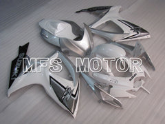 Suzuki GSXR600 GSXR750 2006-2007 Injection ABS verkleidung - Factory Style - Weiß Silber - MFS2398