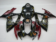 Suzuki GSXR600 GSXR750 2006-2007 Injection ABS verkleidung - BACARDI - Schwarz Rotwein - MFS2402