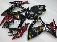 Suzuki GSXR600 GSXR750 2006-2007 Injection ABS verkleidung - BACARDI - Schwarz Rotwein - MFS2402