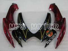 Suzuki GSXR600 GSXR750 2006-2007 Injection ABS verkleidung - BACARDI - Schwarz Rotwein - MFS2402