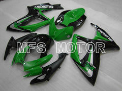 Suzuki GSXR600 GSXR750 2006-2007 Injection ABS verkleidung - Factory - Schwarz Grün - MFS2419