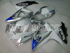 Suzuki GSXR600 GSXR750 2008-2010 Injection ABS Fairing - Factory Style - White Silver - MFS2428